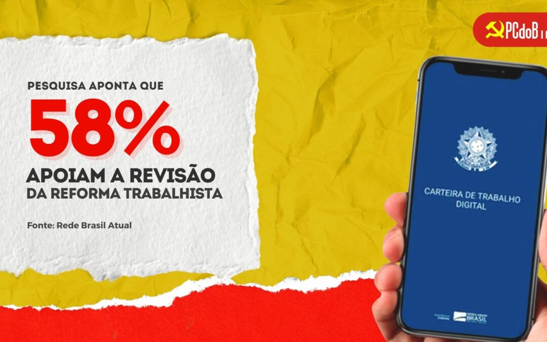 58% da população brasileira é favorável à revisão da Reforma Trabalhista