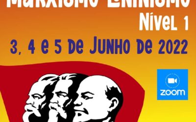 3, 4 e 5 de junho: Curso de Iniciação ao Marxismo (Nível 1)