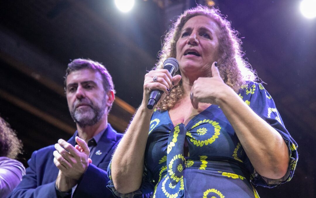 Jandira Feghali lança pré-candidatura à Câmara ao lado de Marcelo Freixo no Rio