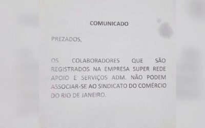 Sindicato dos Comerciários aciona a Justiça contra prática antissindical