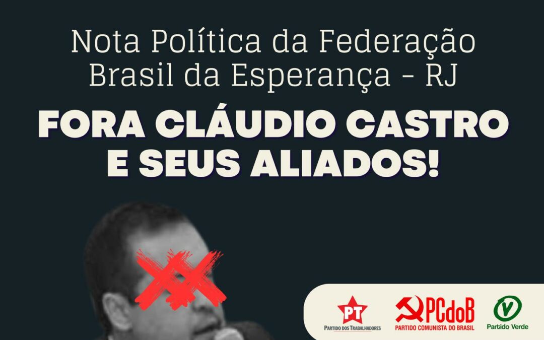 Nota: FE-BRASIL pela cassação de Cláudio Castro & Cia